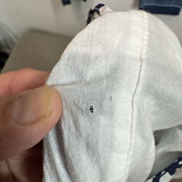 Soft Surroundings Skirt 1X A-line Blue Floral Midi Lined Pockets Pull On Boho - Picture 7 of 11